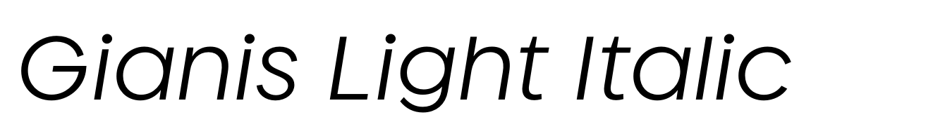 Gianis Light Italic